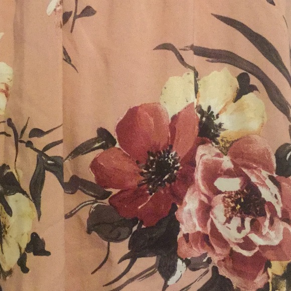 BLUSH MAUVE HI-LOW FLORAL MAXI DRESS - Picture 7 of 8